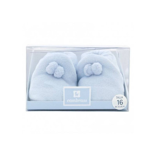 Cambrass Zapatos Bebé Invierno 'Borlas' Celeste