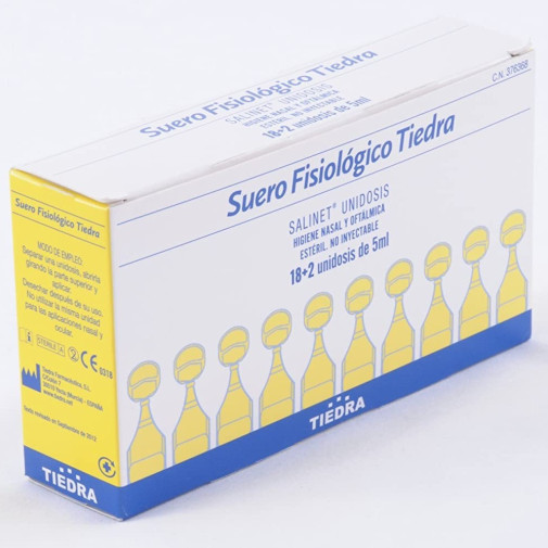 Salinet Unidosis Suero Fisiologico 20 Ampollas X 5 Ml Tiedra