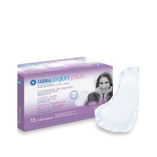 Farmaconfort Plus Mini Compresas De Algodón 15 Unidades