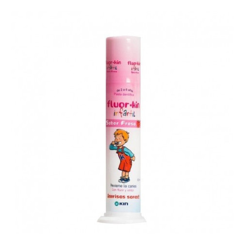 Fluor Kin Pasta Dental Infantil Sabor Fresa 100Ml