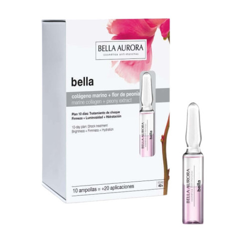 Ampollas Colágeno Marino Y Flor De Peonía 10 Ud Bella Aurora