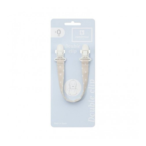Cambrass Cinta Babero Doble Clip Beige Puntos