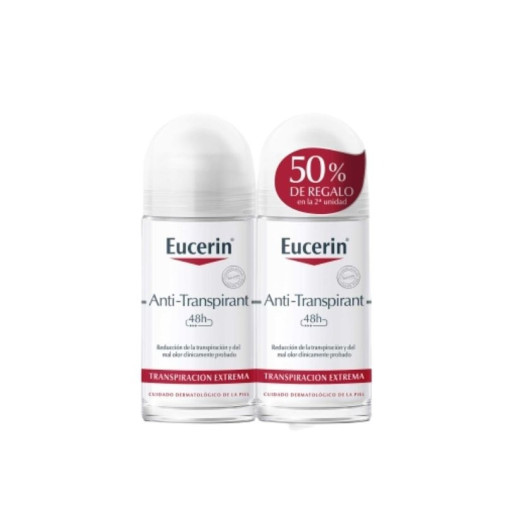 Eucerin Desodorante Antitranspirante 48H Roll On Duplo 2X50Ml
