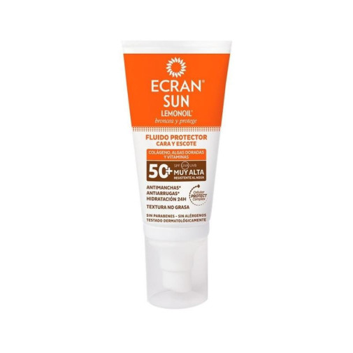 Sun Lemonoil Fluido Protector Para Cara Y Escote Spf50 50 Ml Ecran