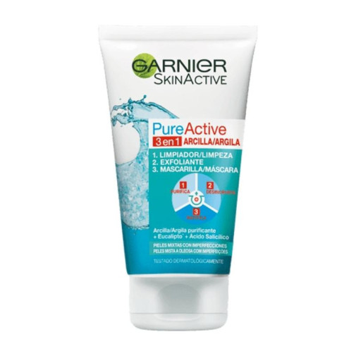 Skinactive Pure Active 3 En 1 Gel Facial 150 Ml Garnier
