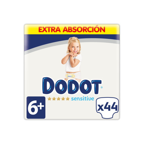 Pañales Dodot Sensitive Extra Talla 6 +14Kg 44Uds