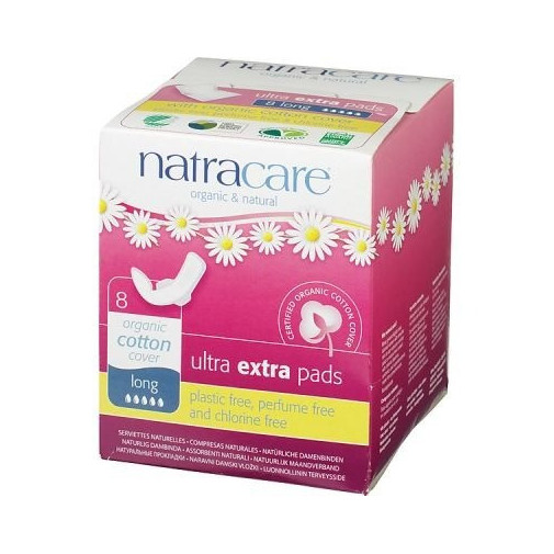 Compresa Ultra Extra Larga Con Alas (Plegada) 8 Unidades Natracare