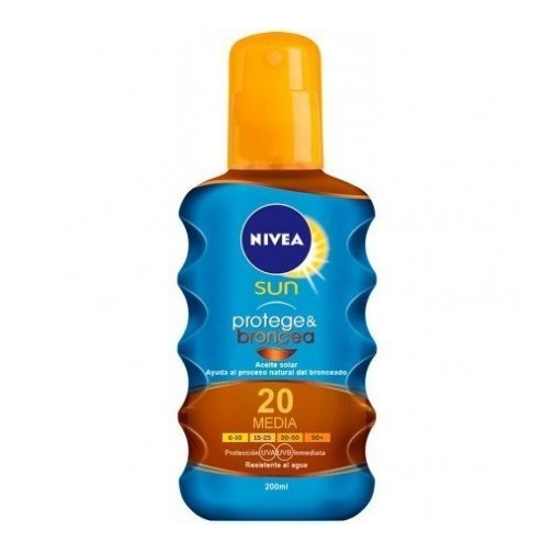 Nivea Sun Protege & Broncea Aceite Bronceador Spf20 200 Ml