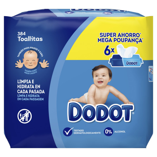 Dodot Toallitas Para Bebé 6X64 Toallitas