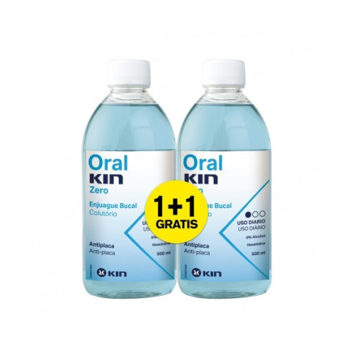 Oral Kin Zero Colutorio Antiplaca Duplo 2X500 Ml Kin