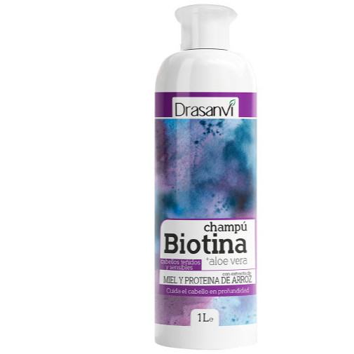 Champú Biotina Y Aloe Vera   Pelos Teñidos Y Sensibles 1000 Ml Drasanvi
