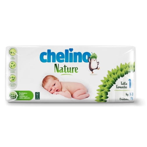 Pañales Chelino Nature Talla 1 (1 3Kg) 28 Unidades