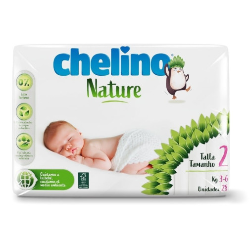 Pañales Chelino Nature Talla 2 (3 6Kg) 28 Unidades