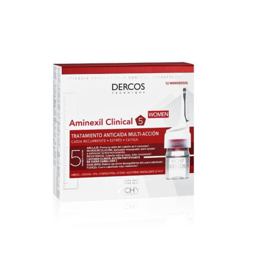 Dercos Aminexil Clinical Women 5 Acciones 12 Ampollas Vichy