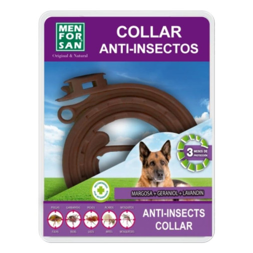 Collar Anti Insectos Para Perros 1 Unidad Menforsan