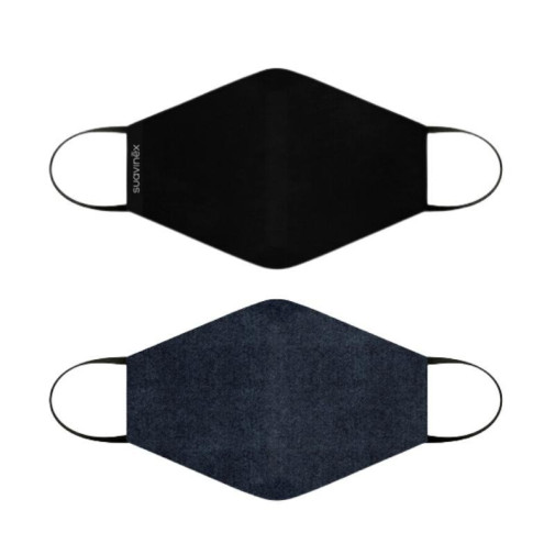 Mascarilla Tela 6-10 Años Vaquera y Negra Lisa Suavinex