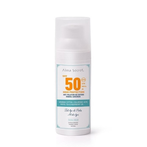 Crema Protectora Solar Facial Spf 50 50 Ml Alma Secret