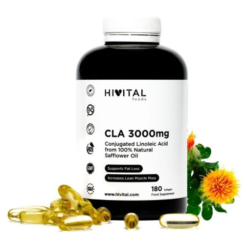 Cla Ácido Linoleico Conjugado 3000 Mg 180 Cápsulas Hivital