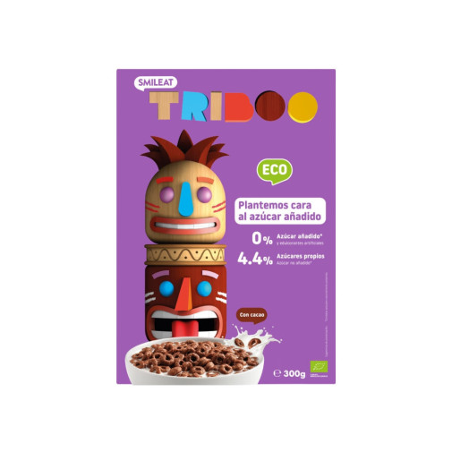 Cereales Triboo Sabor Cacao 100% Ecológico 300 Gr Smileat