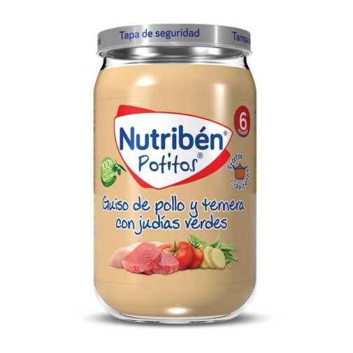Potito Guiso De Pollo Y Ternera Con Judías Verdes 235 Gr Nutribén