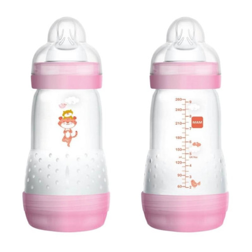 Biberón Anticólico Rosa 260 Ml Mam