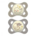 Chupete Original Night Silicona Gris +0 Meses 2 Uds Mam