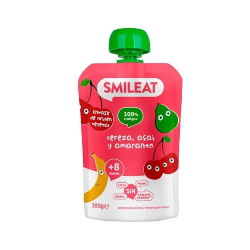 Pouch De Pouch De Cereza, Açai Y Amaranto 100 Gr Smileat