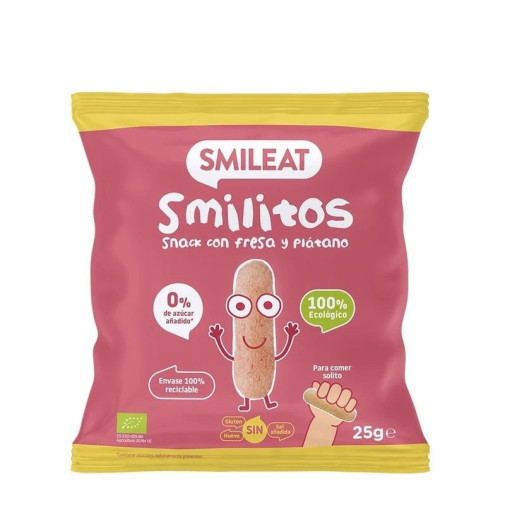 Smilitos Gusanitos De Fresa Y Plátano 25 Gr Smileat
