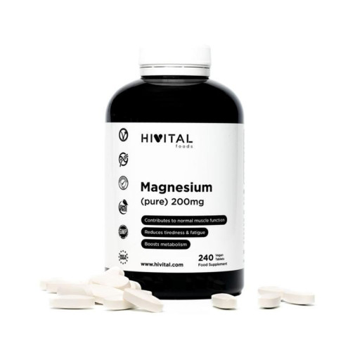 Magnesio Puro 200 Mg 240 Comprimidos Hivital